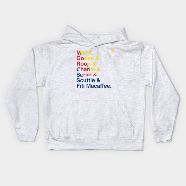 Main Force Patrol Roster (Colorized) Kids Hoodie by MadMaxMinute